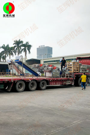 江西葉小姐凈菜加工及根莖加工生產(chǎn)線裝車按時(shí)交付客戶！